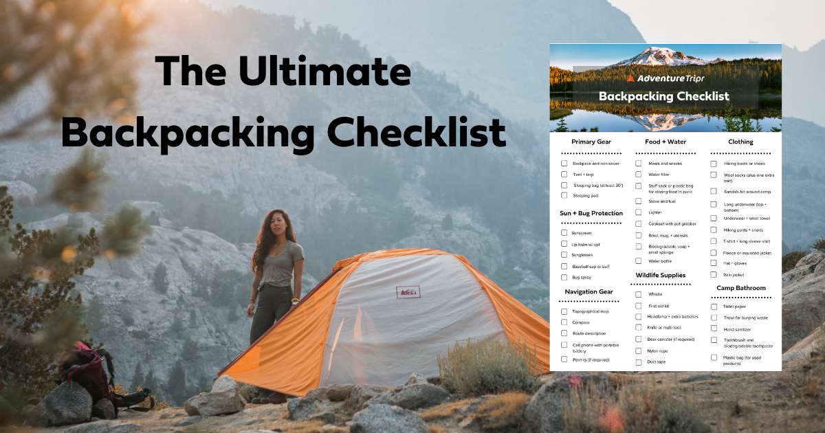 AdventureTripr's Backpacking Checklist